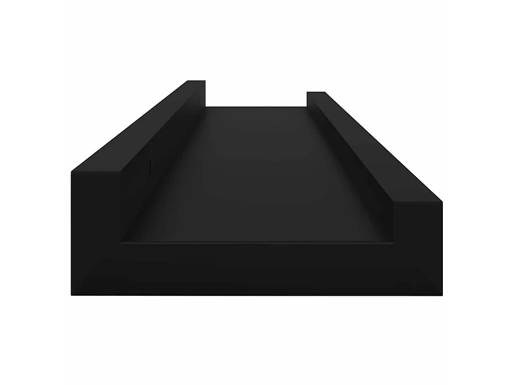 Wandregale 4 Stk. Schwarz 60x9x3 cm