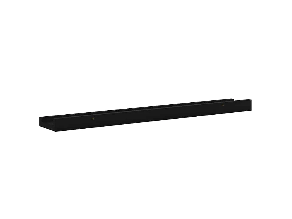 Wandregale 4 Stk. Schwarz 60x9x3 cm
