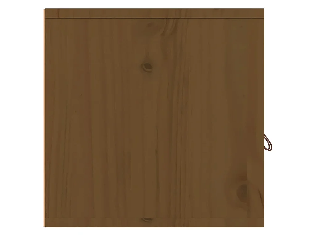 Armario de pared madera maciza de pino marrón miel 80x30x30 cm