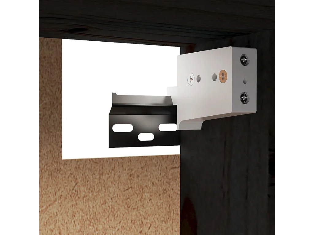 Wandschrank Schwarz 80x30x35 cm Massivholz Kiefer