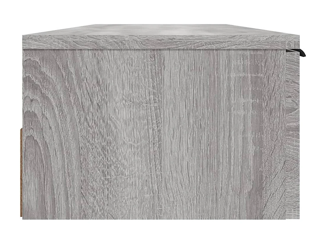 Wandkast 102x30x20 cm bewerkt hout grijs sonoma eikenkleurig