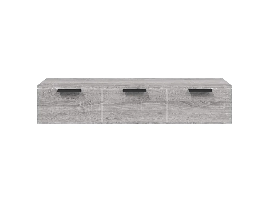 Wandkast 102x30x20 cm bewerkt hout grijs sonoma eikenkleurig
