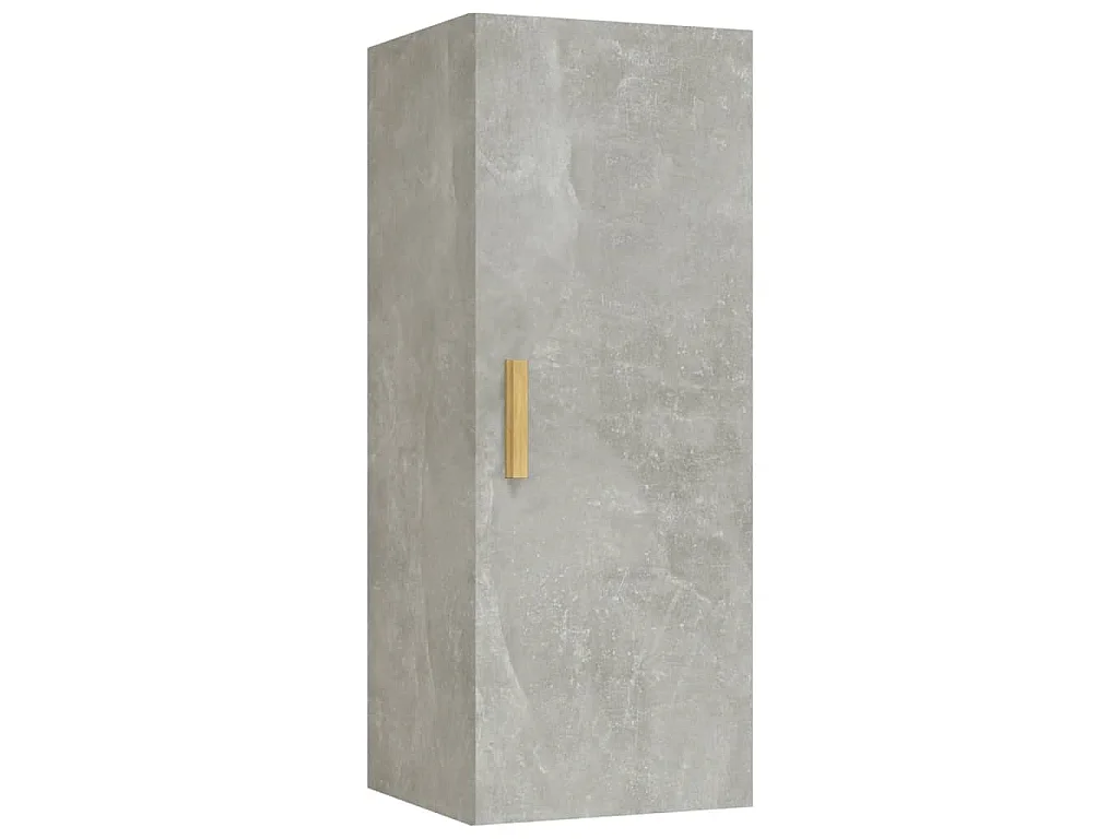 Wandschrank Betongrau 34,5x34x90 cm Holzwerkstoff