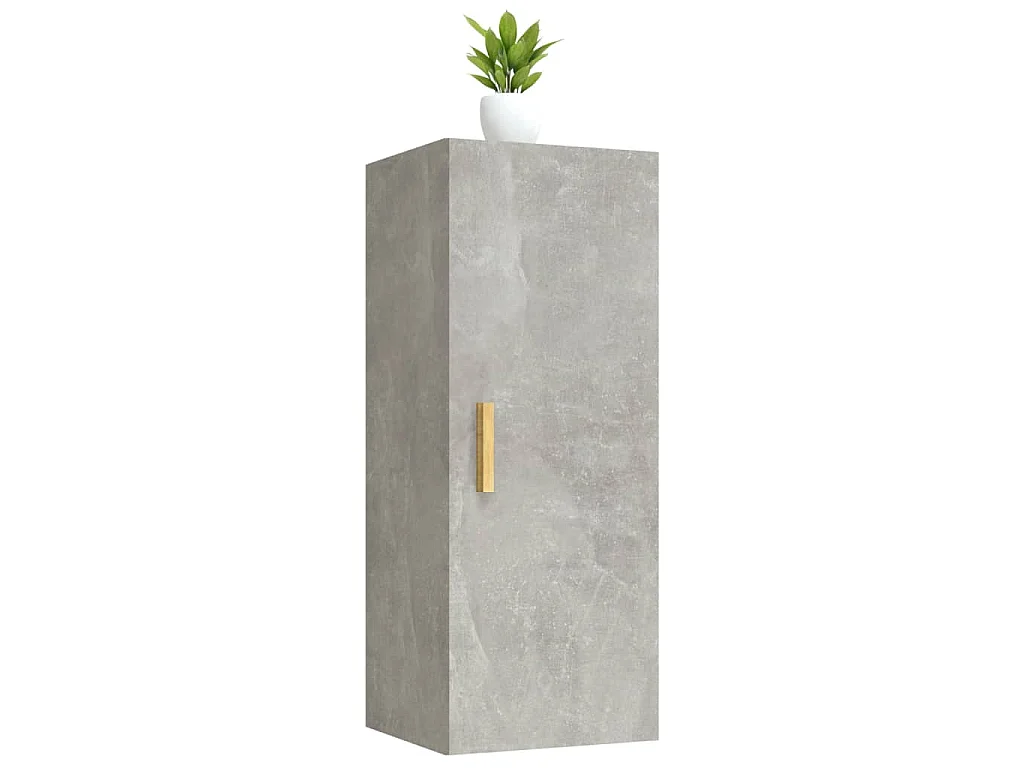 Wandschrank Betongrau 34,5x34x90 cm Holzwerkstoff