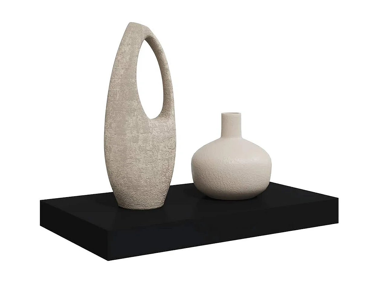 Étagère murale flottante noir 40x23x3,8 cm MDF