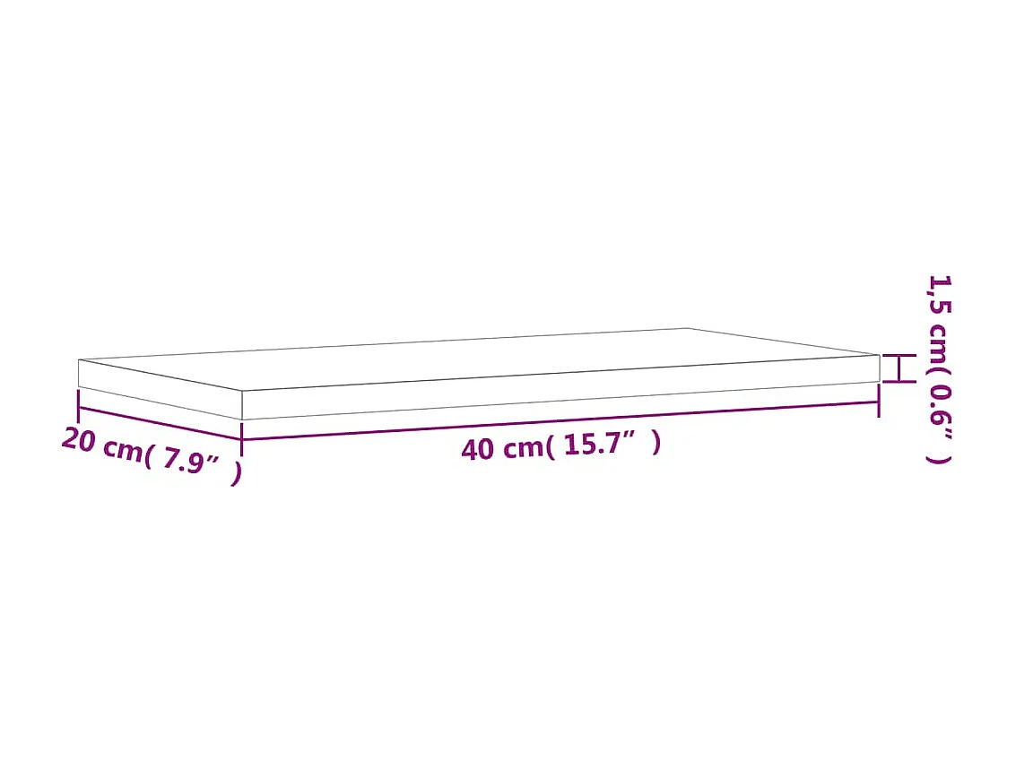 Wandschappen 4 st 40x20x1,5 cm bewerkt hout hoogglans wit