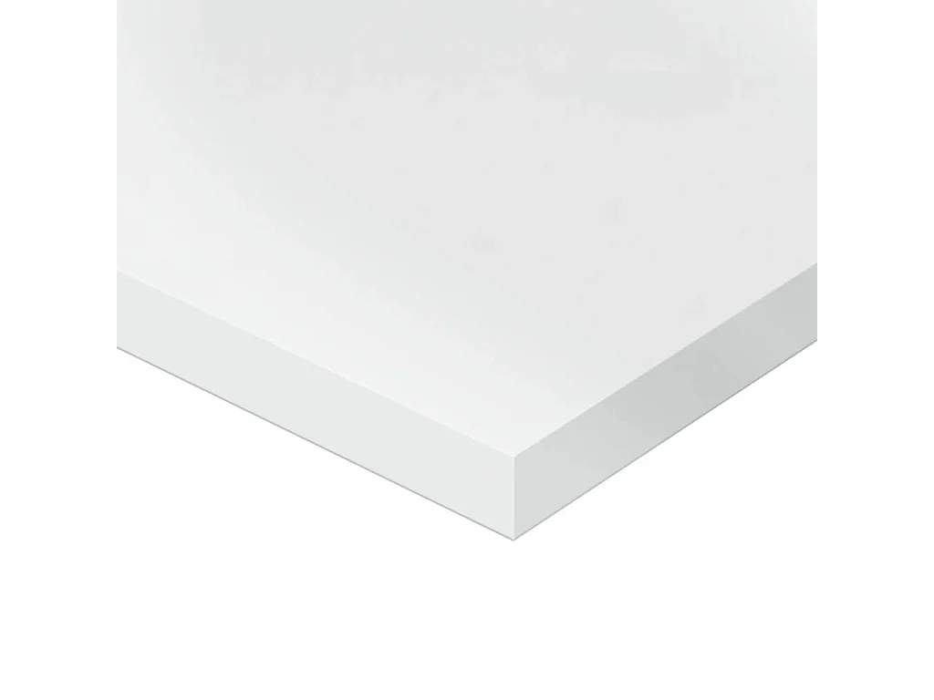 Wandschappen 4 st 40x20x1,5 cm bewerkt hout hoogglans wit