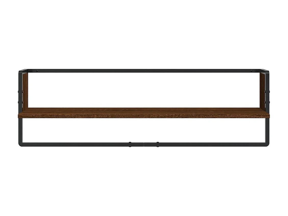 Ensemble d'étagères murales avec barres 6 pcs chêne marron