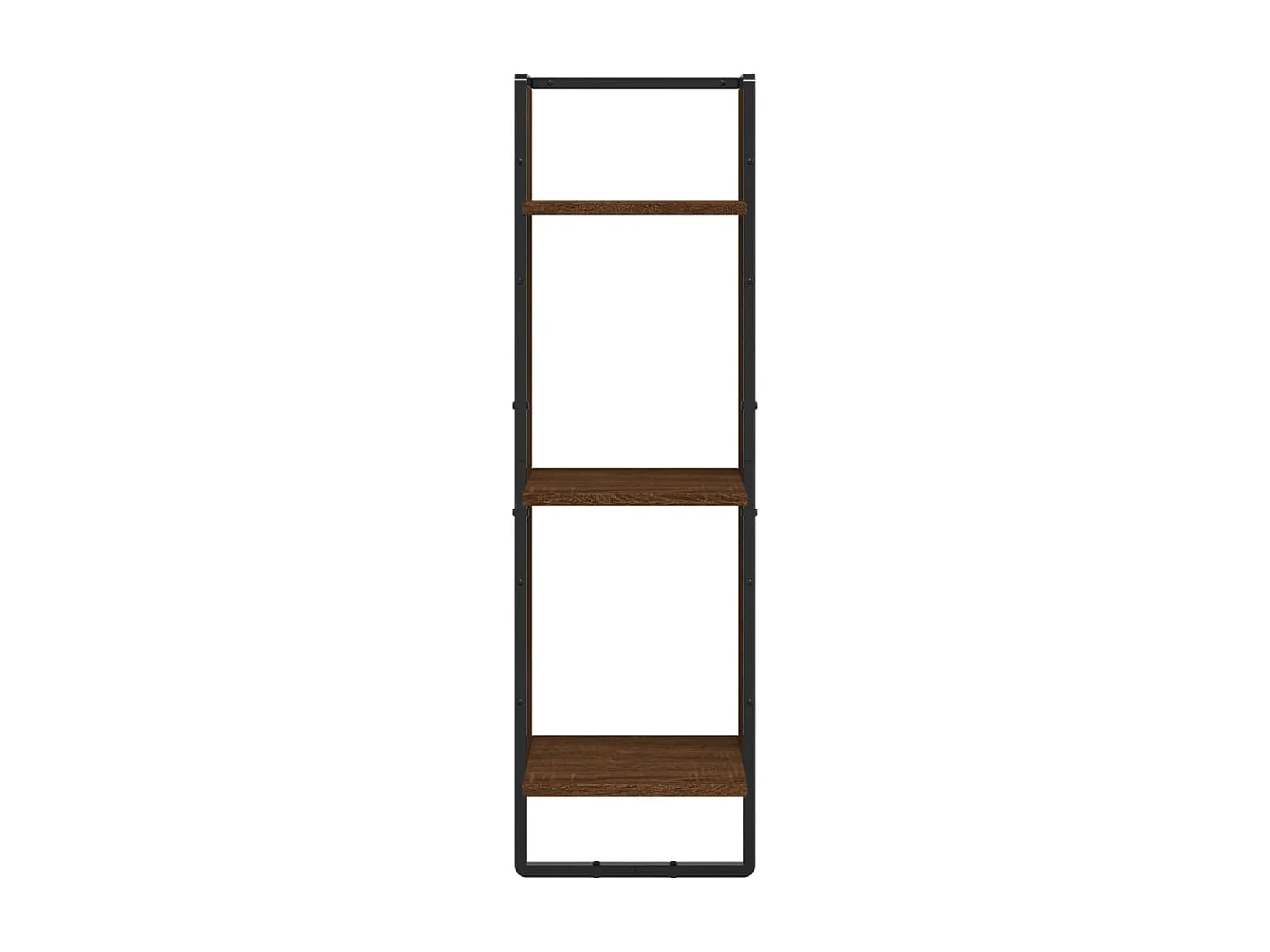 Ensemble d'étagères murales avec barres 6 pcs chêne marron