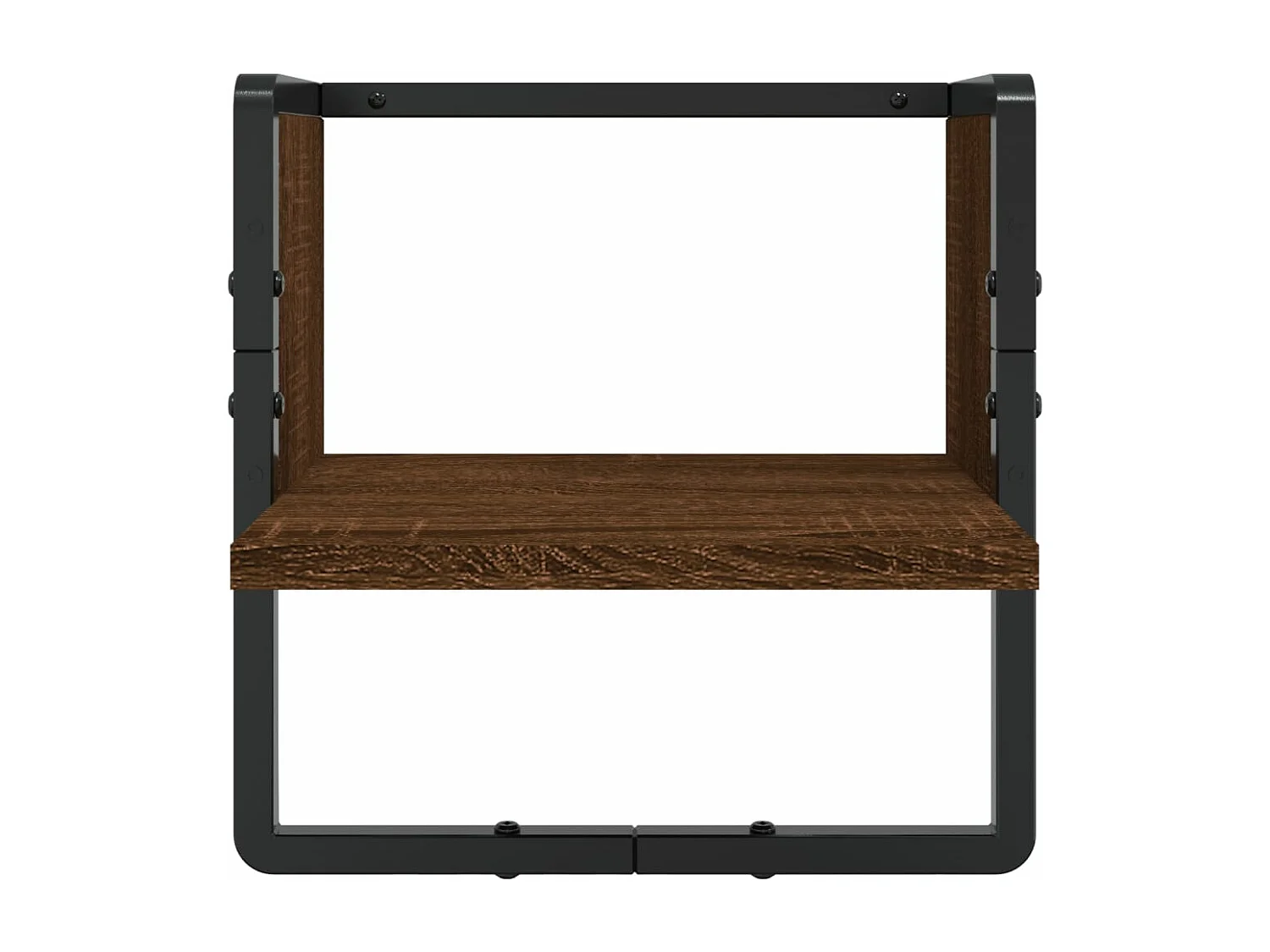 Ensemble d'étagères murales avec barres 6 pcs chêne marron