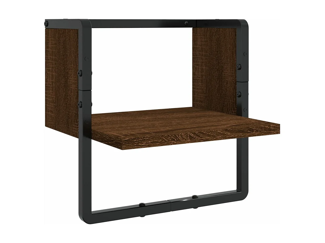 Ensemble d'étagères murales avec barres 6 pcs chêne marron