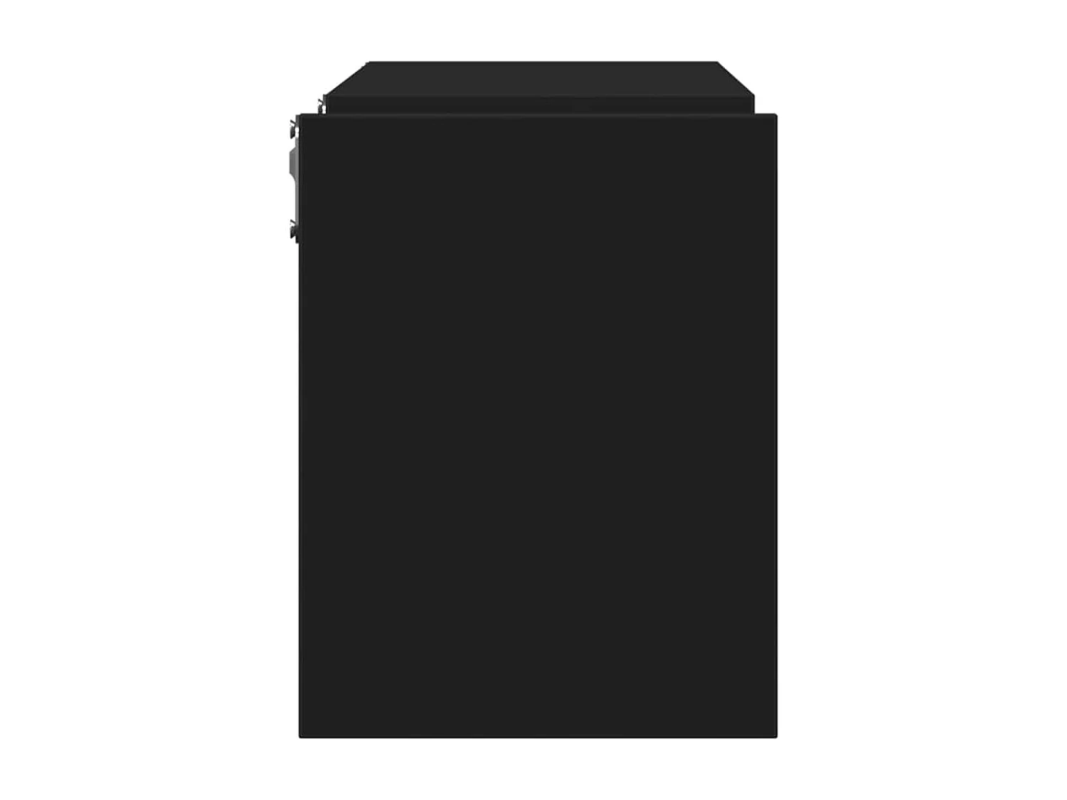 Estantes de pared 2 uds madera contrachapada negro 100x15x20 cm