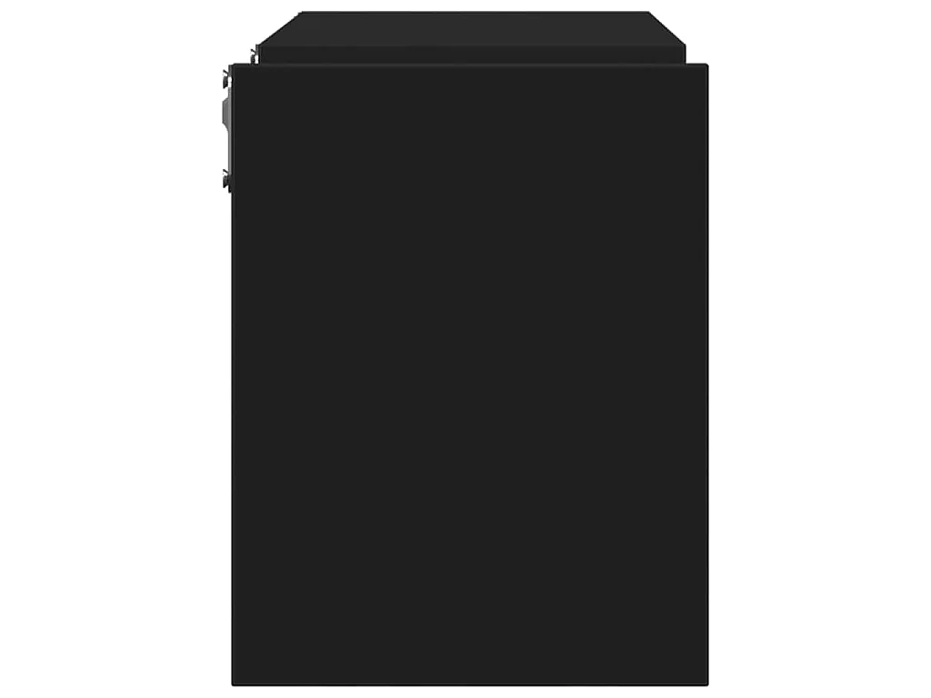 Estantes de parede 2 pcs 100x15x20 cm derivados madeira preto