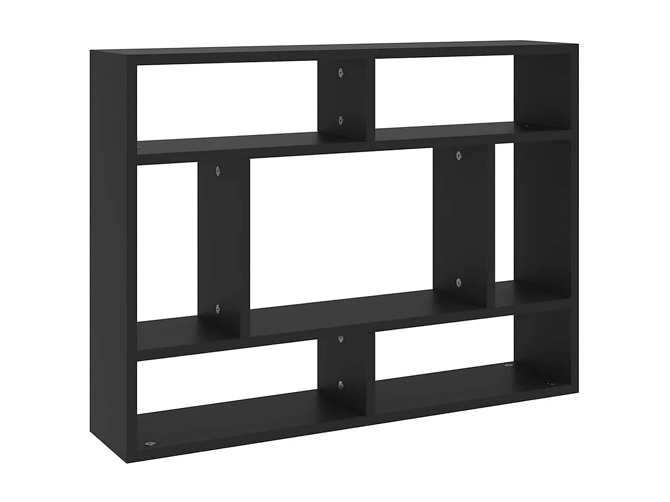 Wandregal Schwarz 75x16x55 cm Holzwerkstoff