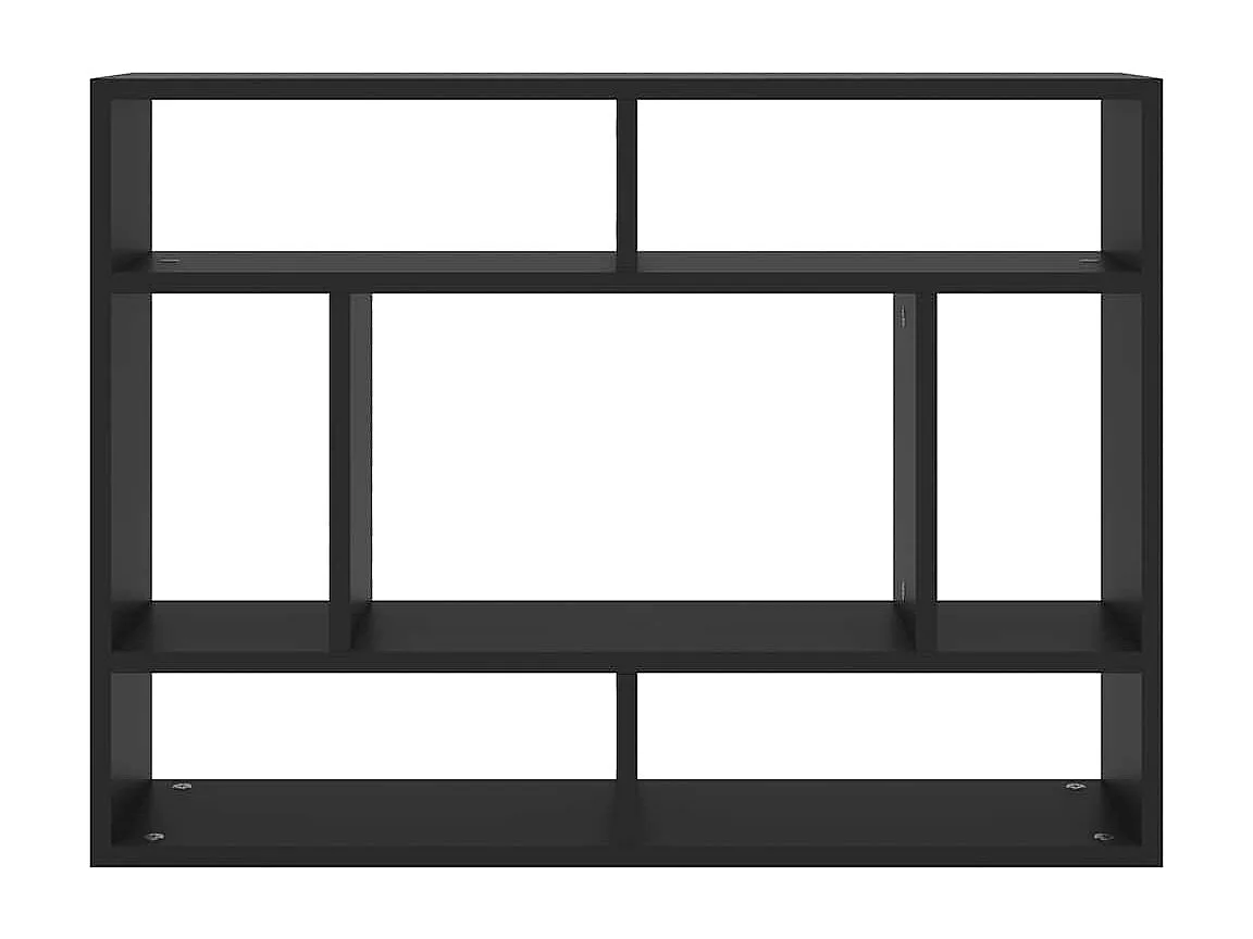 Wandregal Schwarz 75x16x55 cm Holzwerkstoff
