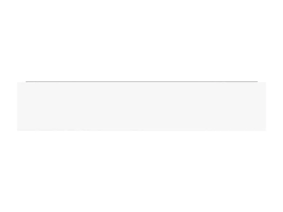 Étagère murale flottante 2pcs Blanc brillant 120x23,5x3,8cm MDF