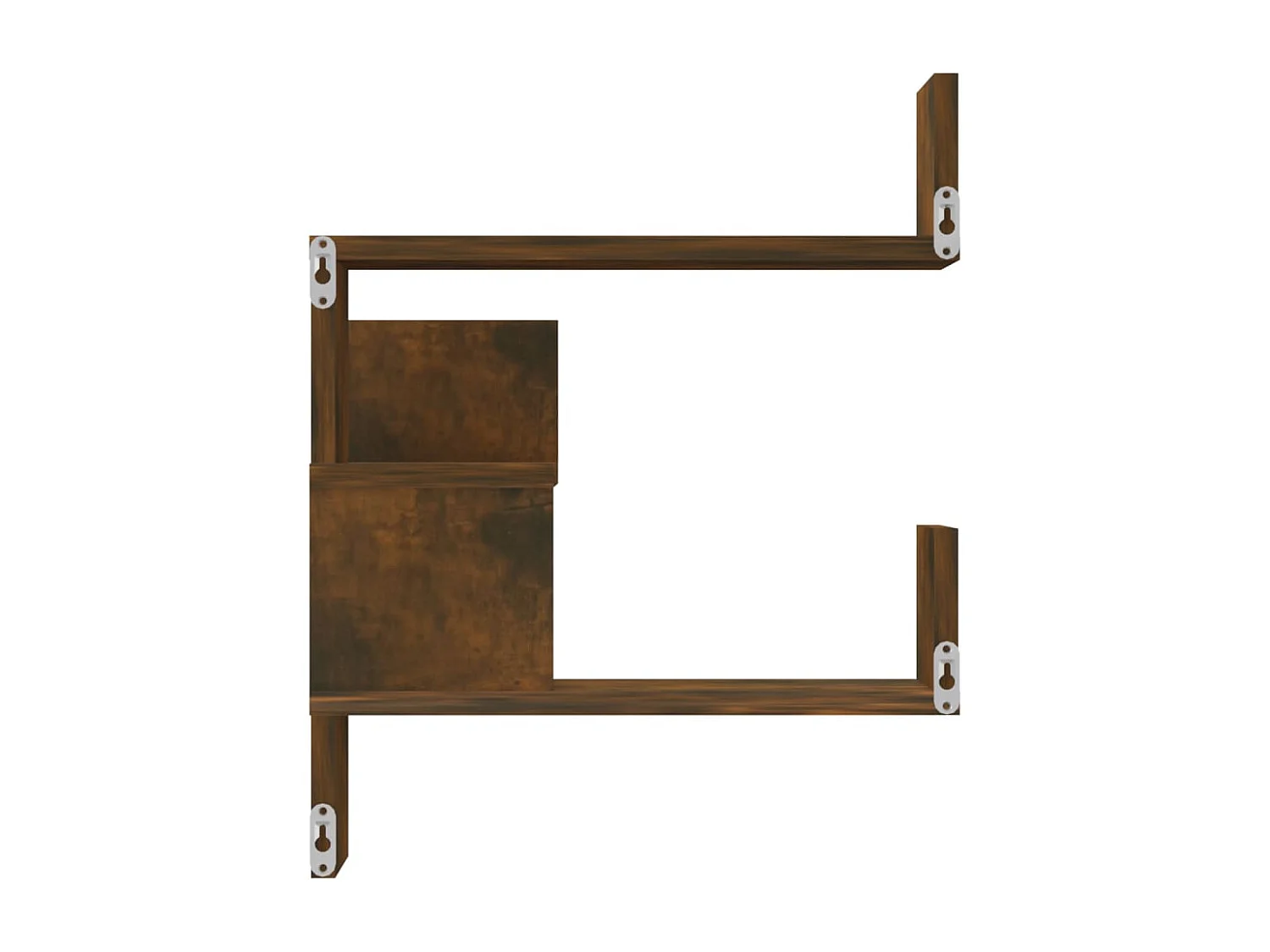 Estantería de esquina de pared roble ahumado 40x40x50 cm