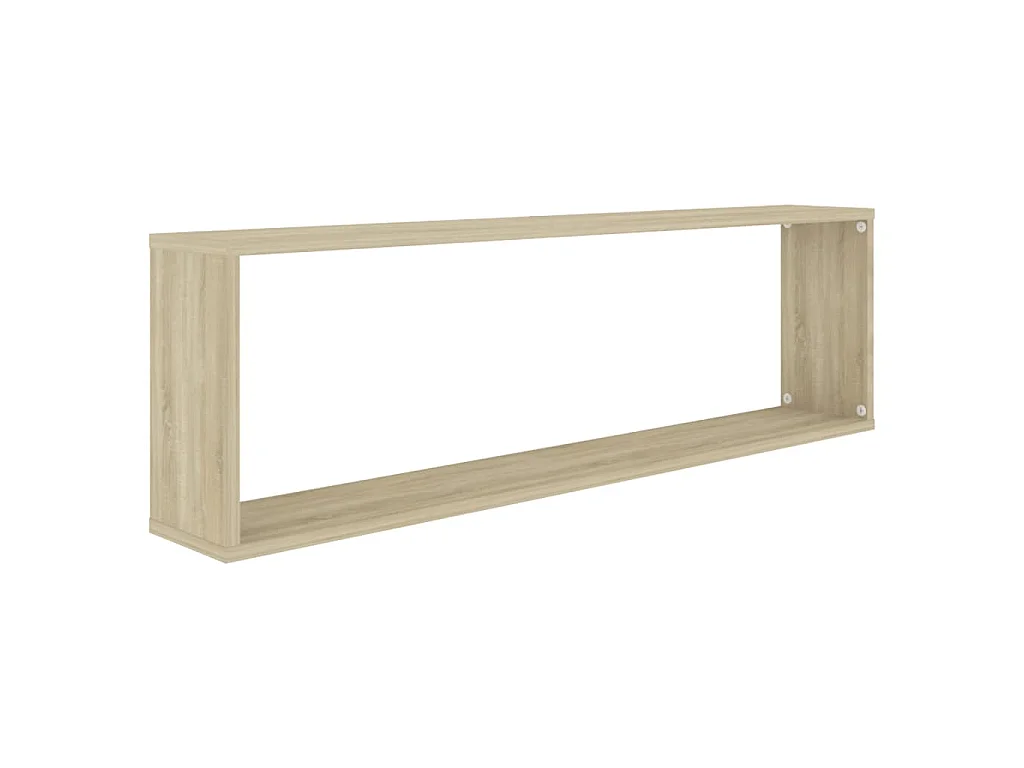 Étagères cube murales 4 pcs chêne sonoma bois d'ingénierie
