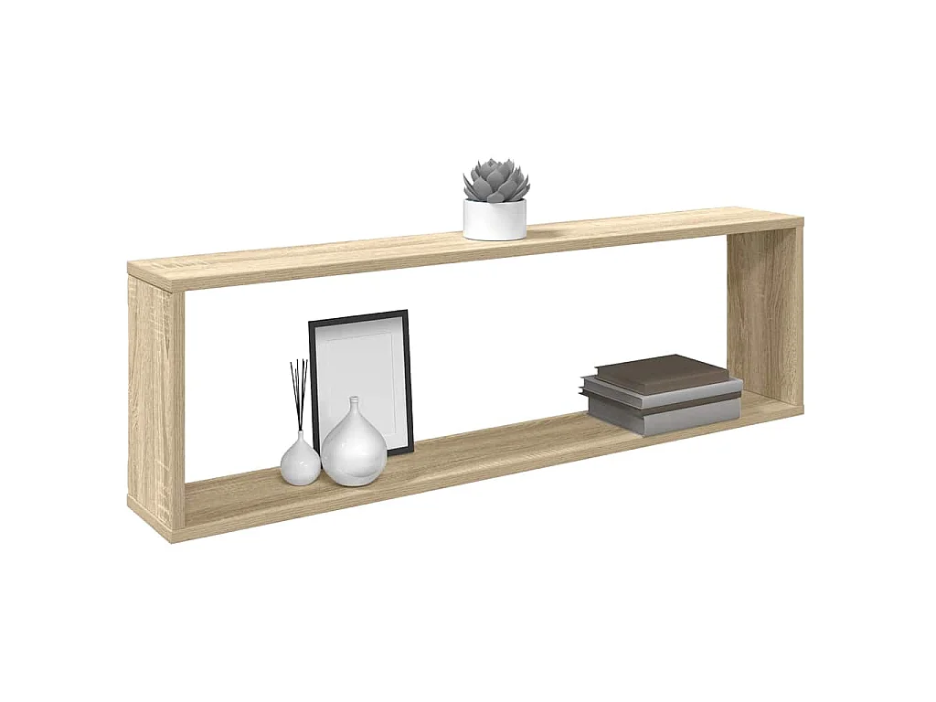 Étagères cube murales 4 pcs chêne sonoma bois d'ingénierie