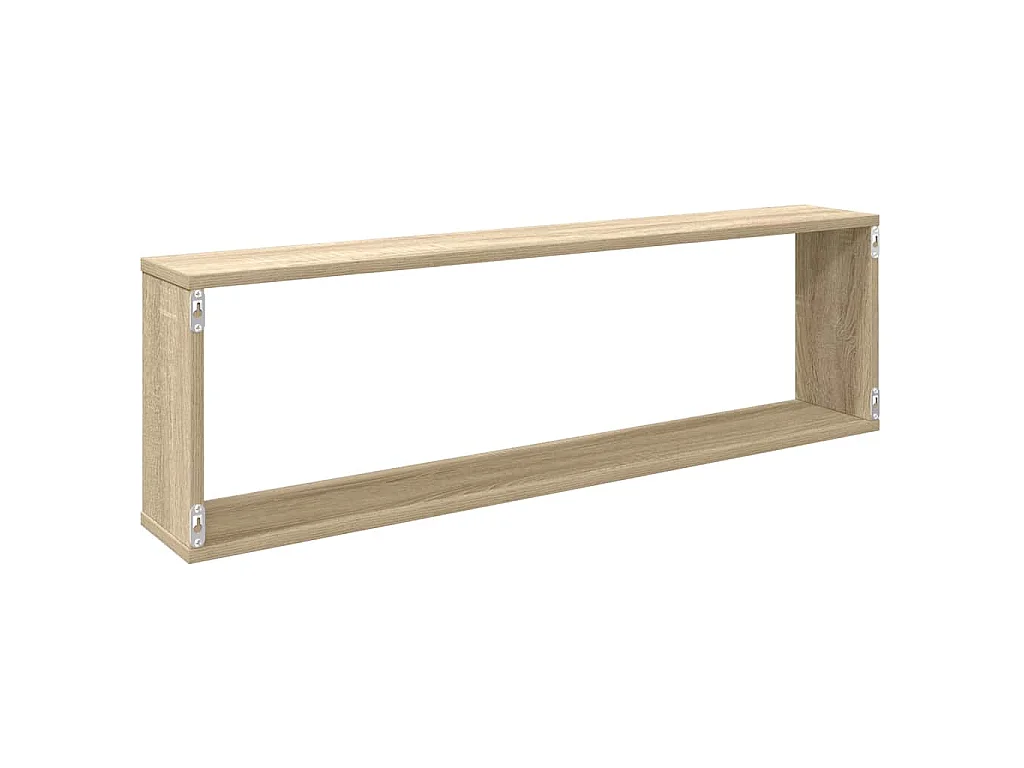 Étagères cube murales 4 pcs chêne sonoma bois d'ingénierie
