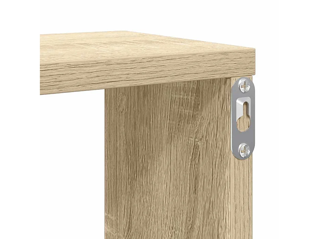 Étagères cube murales 4 pcs chêne sonoma bois d'ingénierie