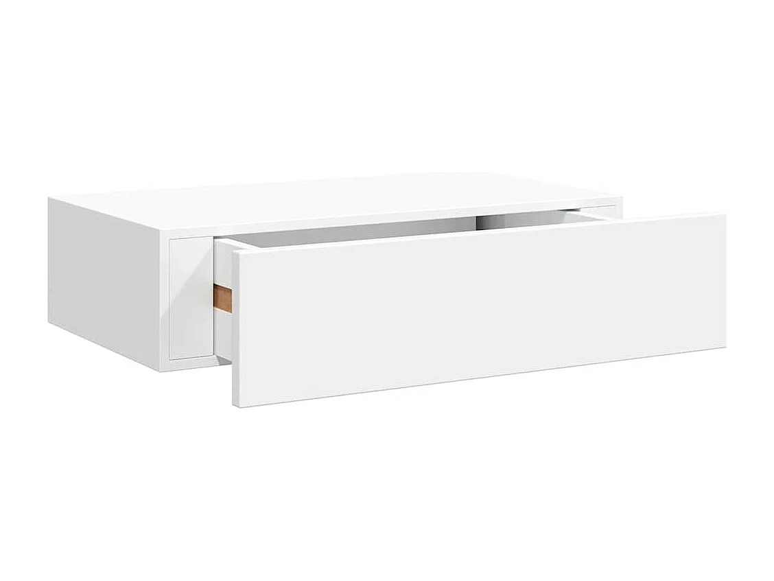 Scaffale con Cassetti da Parete Bianco 40x23,5x10 cm in MDF
