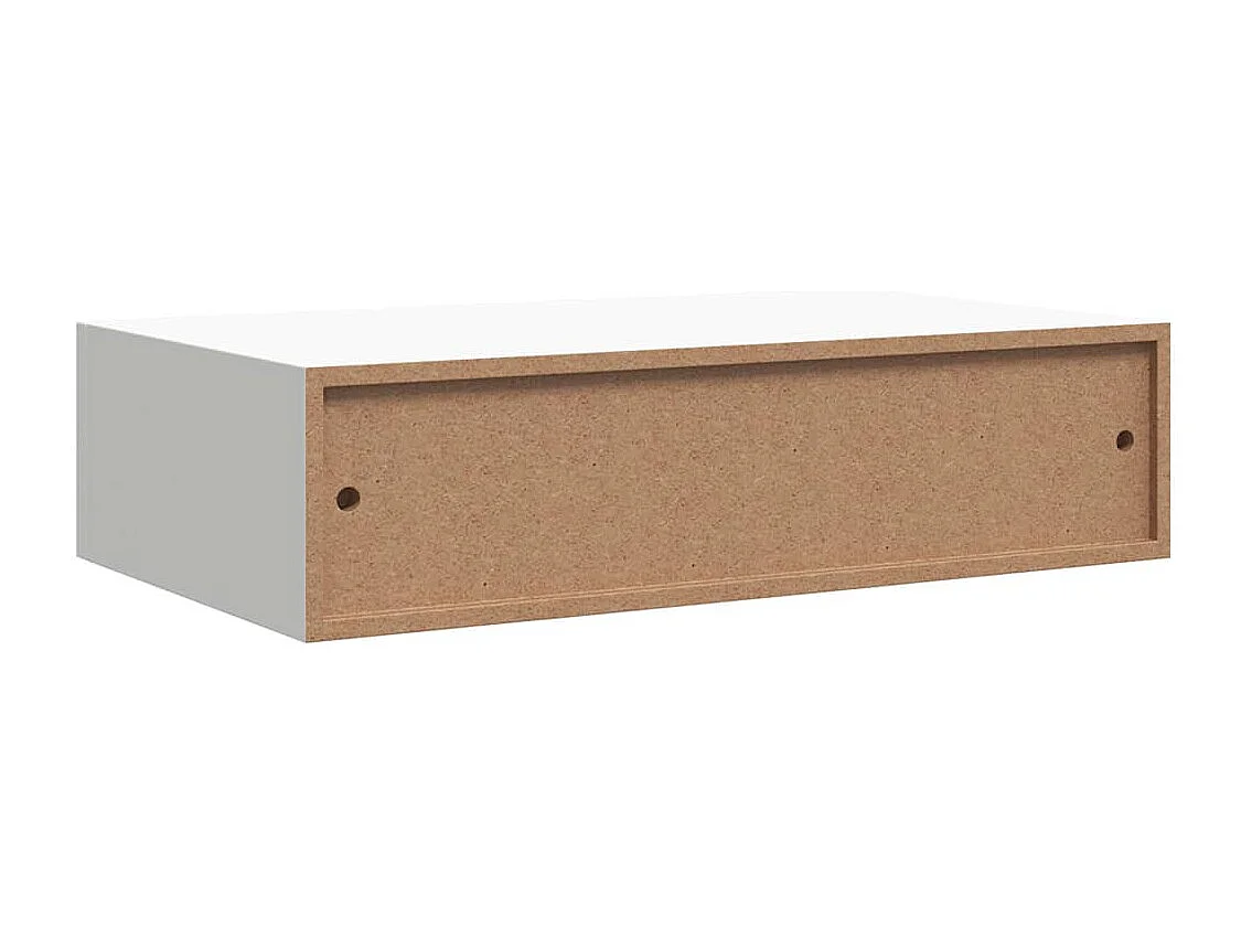 Scaffale con Cassetti da Parete Bianco 40x23,5x10 cm in MDF