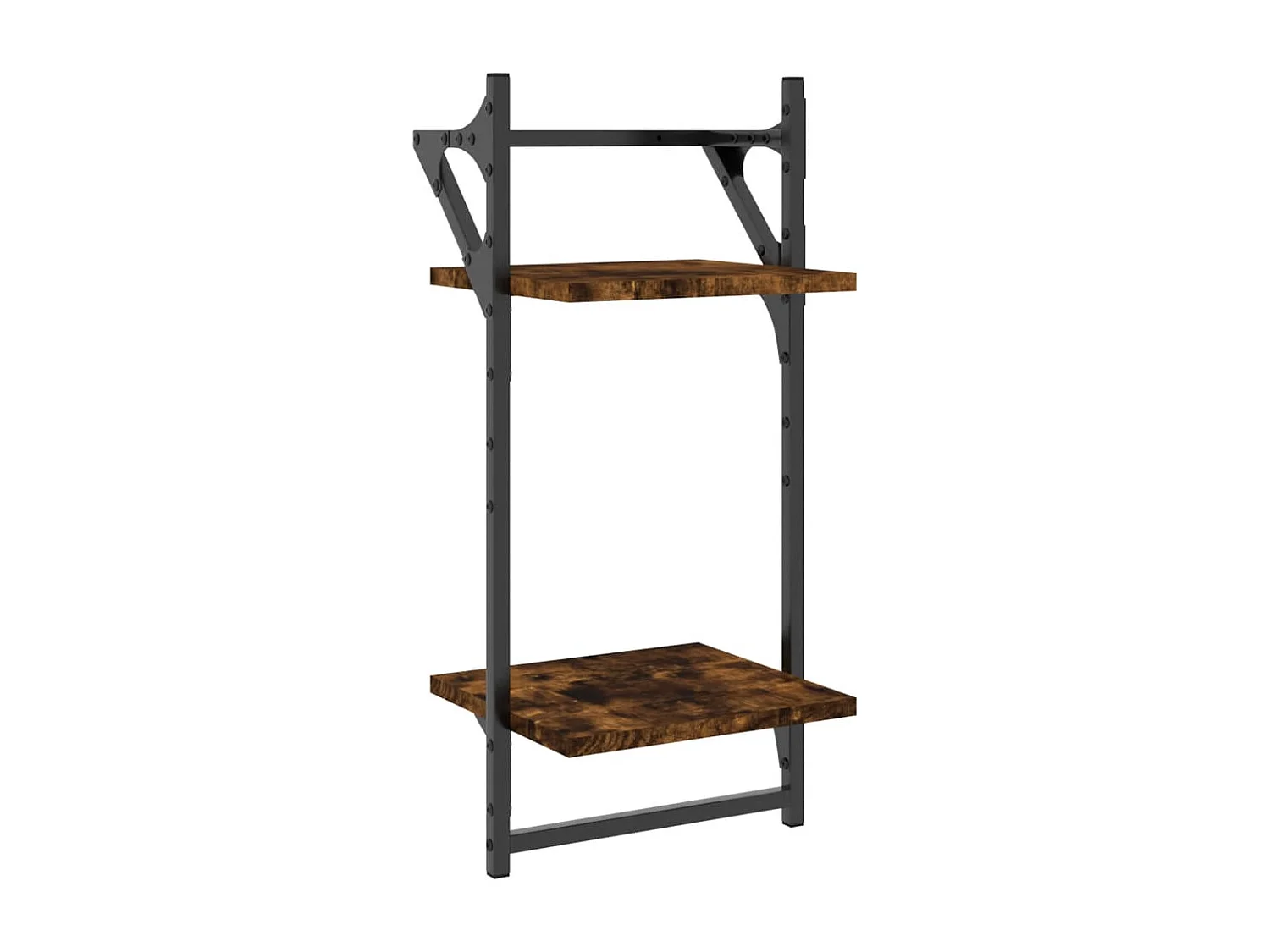 Estante 2 prateleiras c/ barras 2pcs 30x25x65cm carvalho sonoma