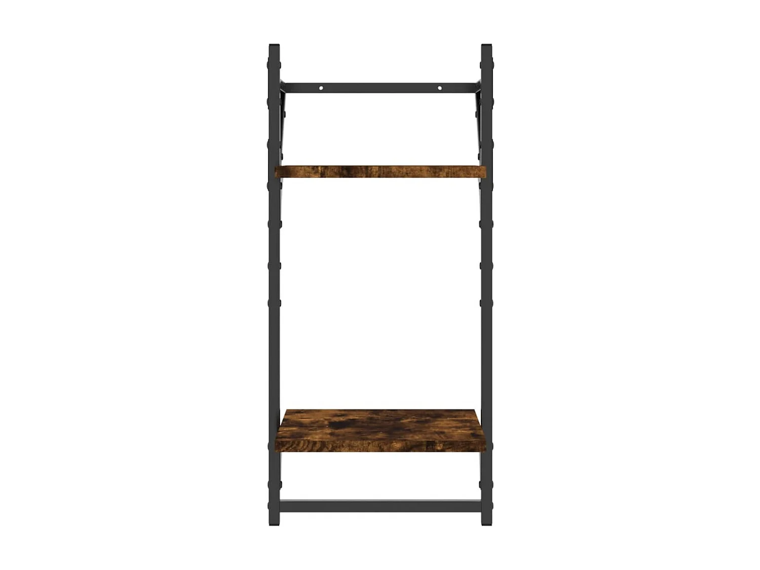 Estante 2 prateleiras c/ barras 2pcs 30x25x65cm carvalho sonoma