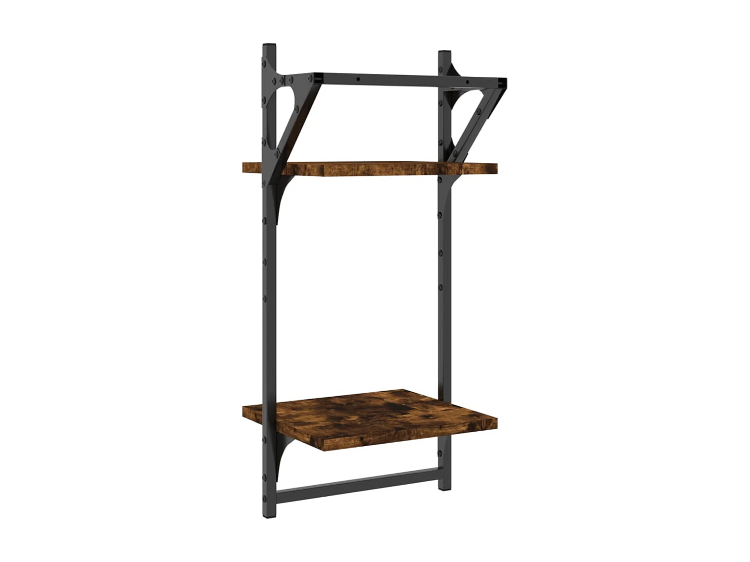 Estante 2 prateleiras c/ barras 2pcs 30x25x65cm carvalho sonoma