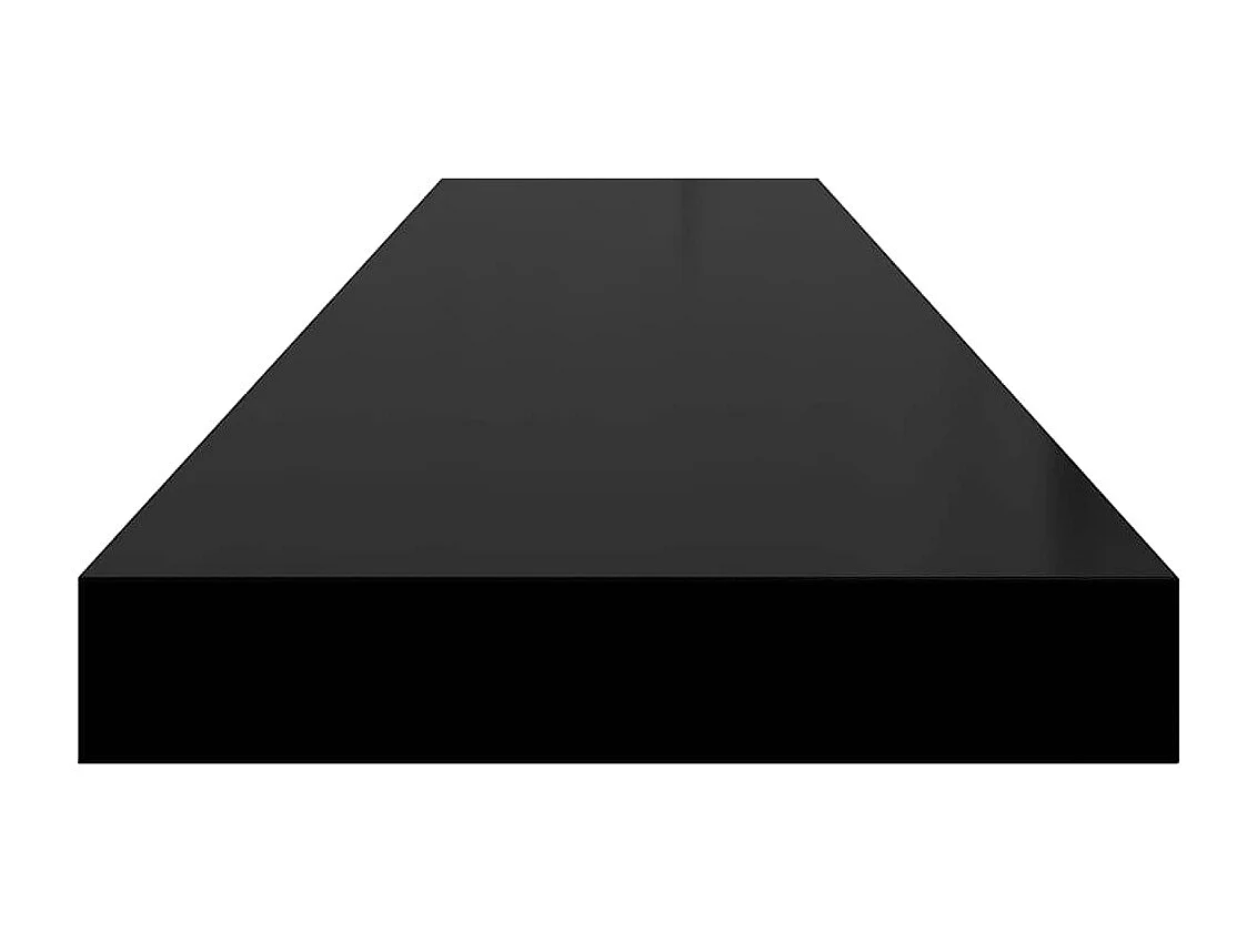 Étagères murales flottantes 2 pcs noir 120x23,5x3,8 cm MDF