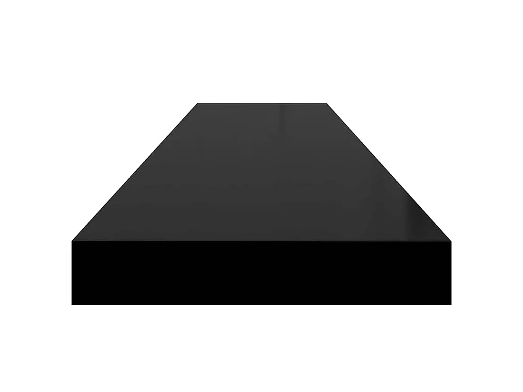 Étagères murales flottantes 2 pcs noir 120x23,5x3,8 cm MDF