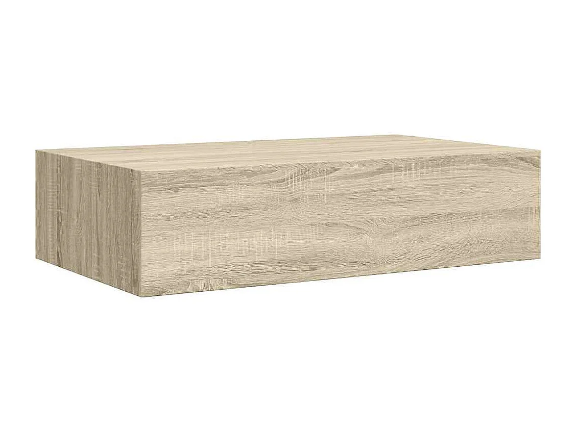 Wandregal mit Schublade Eichen-Optik 40x23,5x10 cm MDF