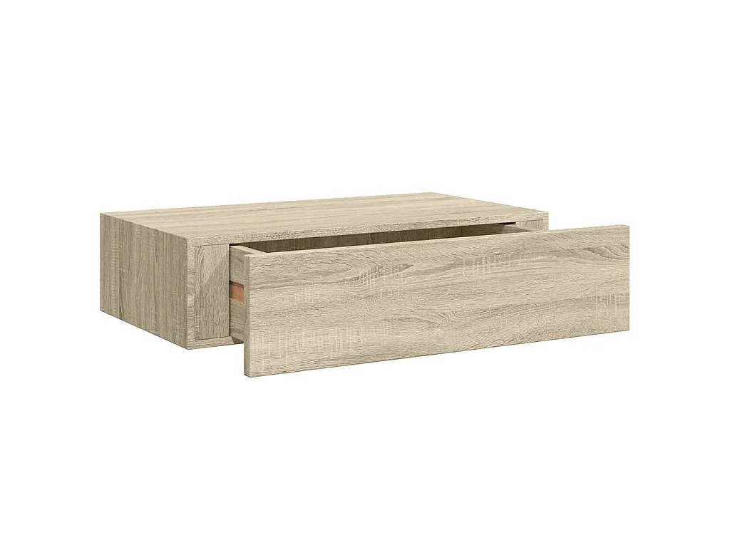 Wandregal mit Schublade Eichen-Optik 40x23,5x10 cm MDF