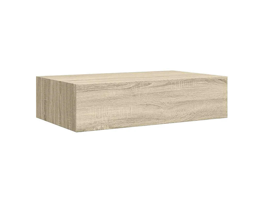 Wandregal mit Schublade Eichen-Optik 40x23,5x10 cm MDF