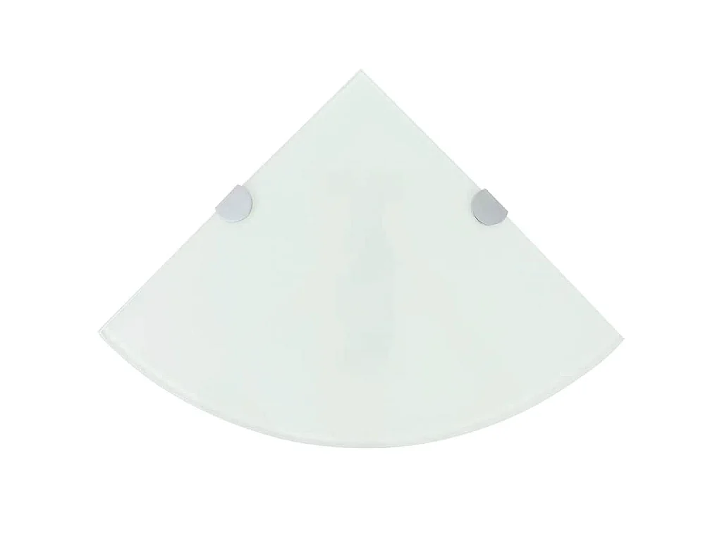 Scaffale Angolare con Supporto in Cristallo Vetro Chiaro 25x25 cm