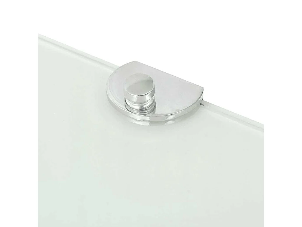 Scaffale Angolare con Supporto in Cristallo Vetro Chiaro 25x25 cm