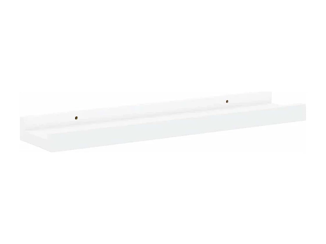 Étagères à rebord pour cadre photo 2 pcs Blanc 40x9x3 cm MDF