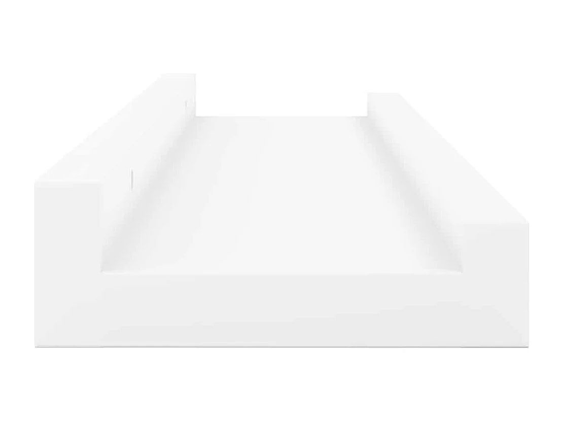 Étagères à rebord pour cadre photo 2 pcs Blanc 40x9x3 cm MDF