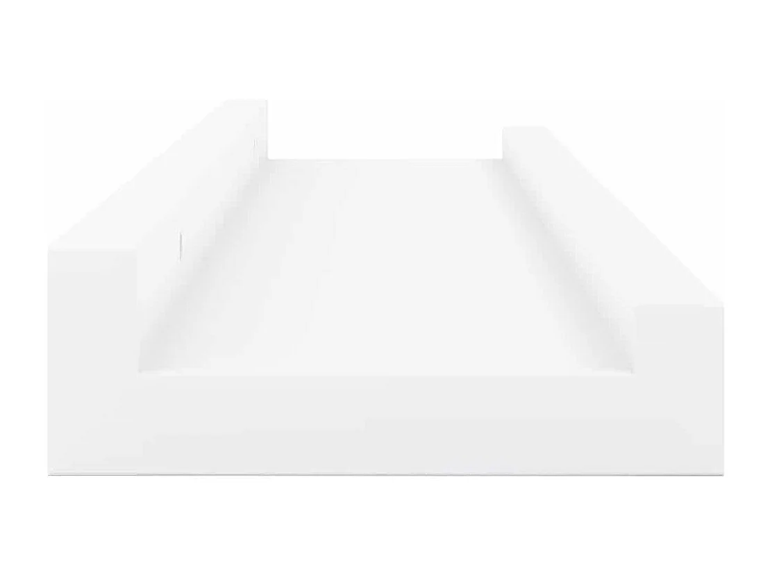 Fotoplanken 2 st 40x9x3 cm MDF wit