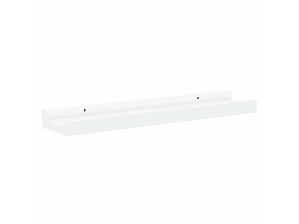 Étagères à rebord pour cadre photo 2 pcs Blanc 40x9x3 cm MDF