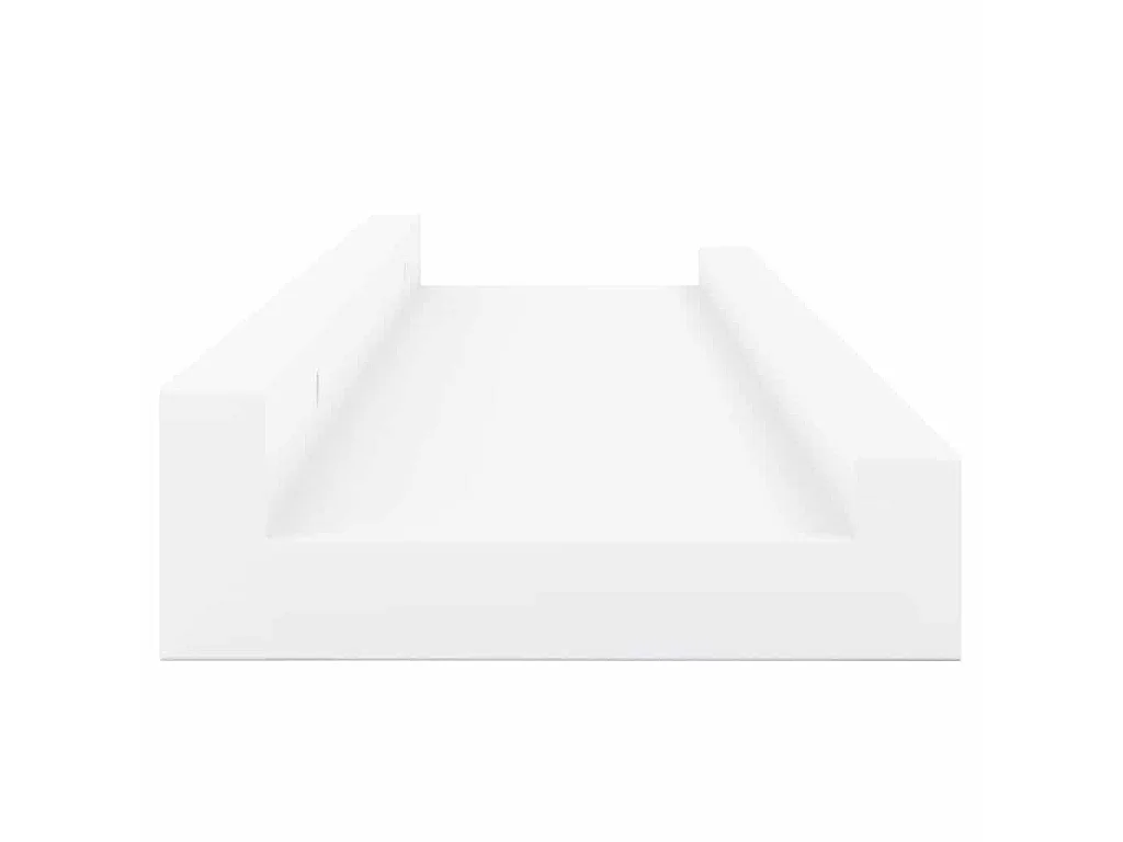 Étagères à rebord pour cadre photo 2 pcs Blanc 40x9x3 cm MDF