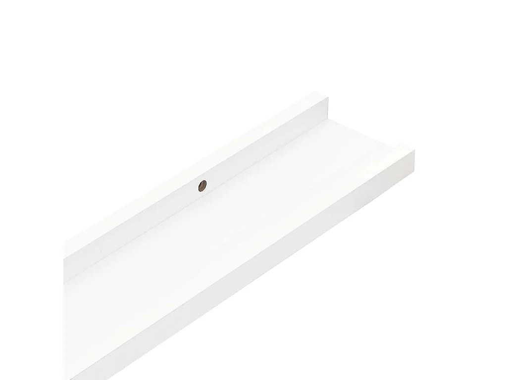 Étagères à rebord pour cadre photo 2 pcs Blanc 40x9x3 cm MDF