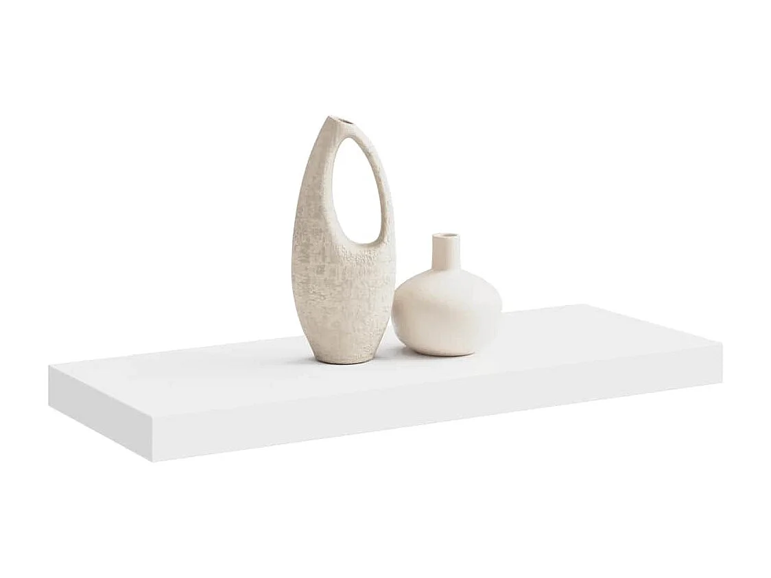 Étagère murale flottante blanc 60x23,5x3,8 cm MDF