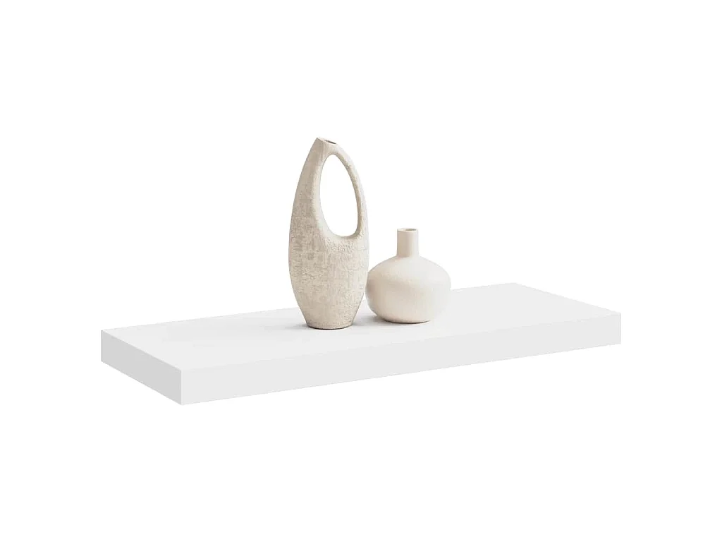 Schweberegal Weiß 60x23,5x3,8 cm MDF