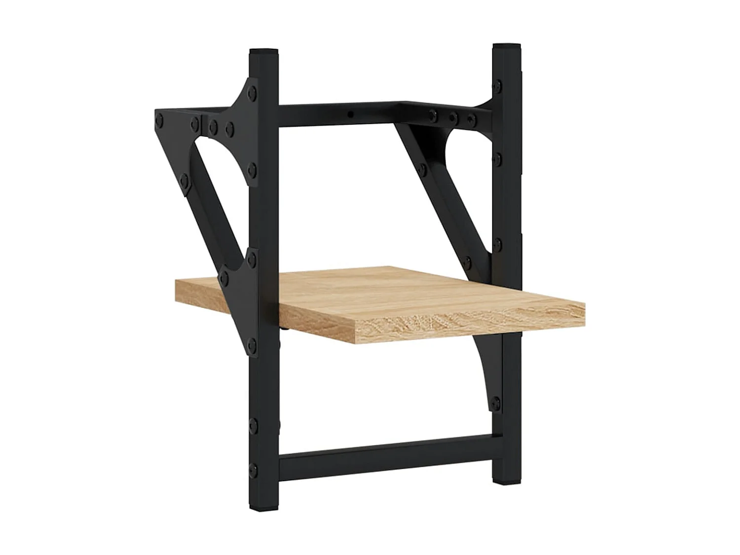 Estantes de pared con barras 2 uds roble Sonoma 20x25x30 cm