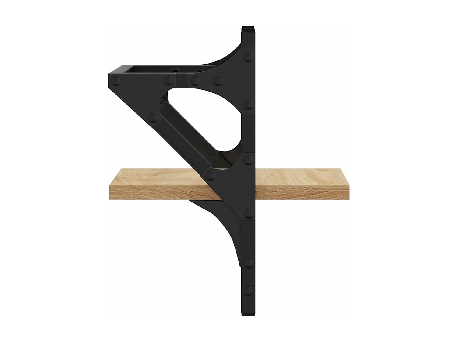 Estantes de pared con barras 2 uds roble Sonoma 20x25x30 cm