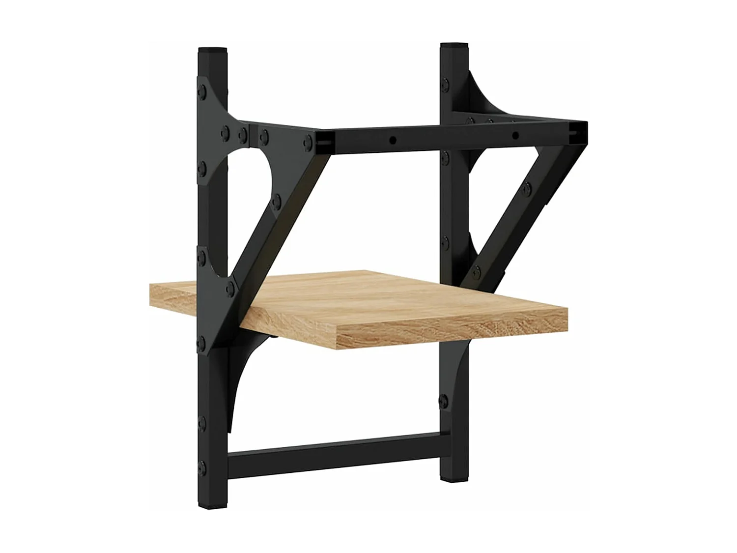 Estantes de pared con barras 2 uds roble Sonoma 20x25x30 cm