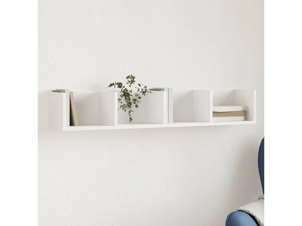 Armário de parede 99x18x16,5 cm derivados de madeira branco