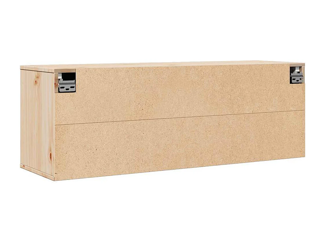 Armario de pared de madera maciza de pino 100x30x35 cm